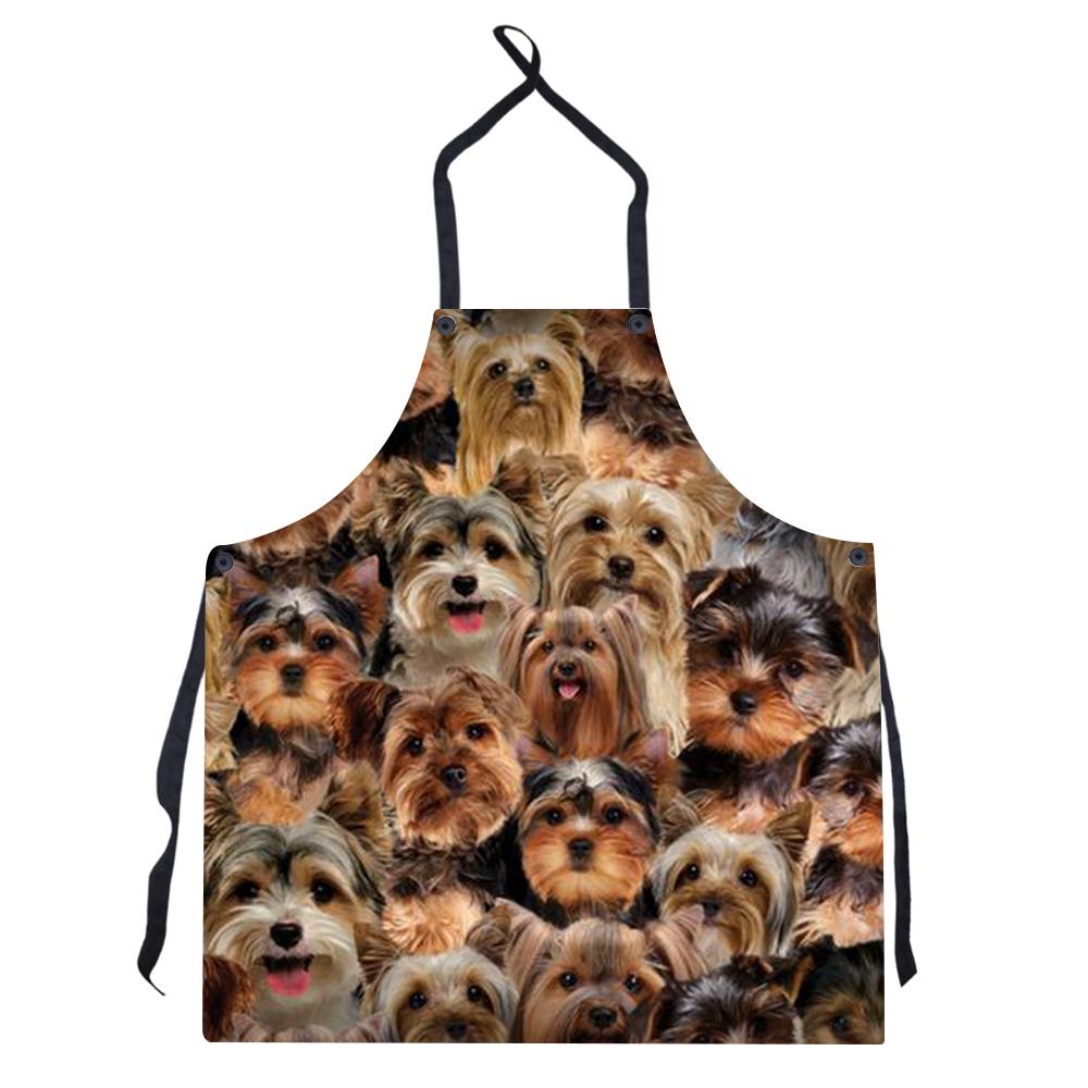 A Bunch Of Yorkshire Terriers Apron/Great Gift Idea For Christmas