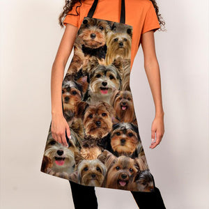 A Bunch Of Yorkshire Terriers Apron/Great Gift Idea For Christmas
