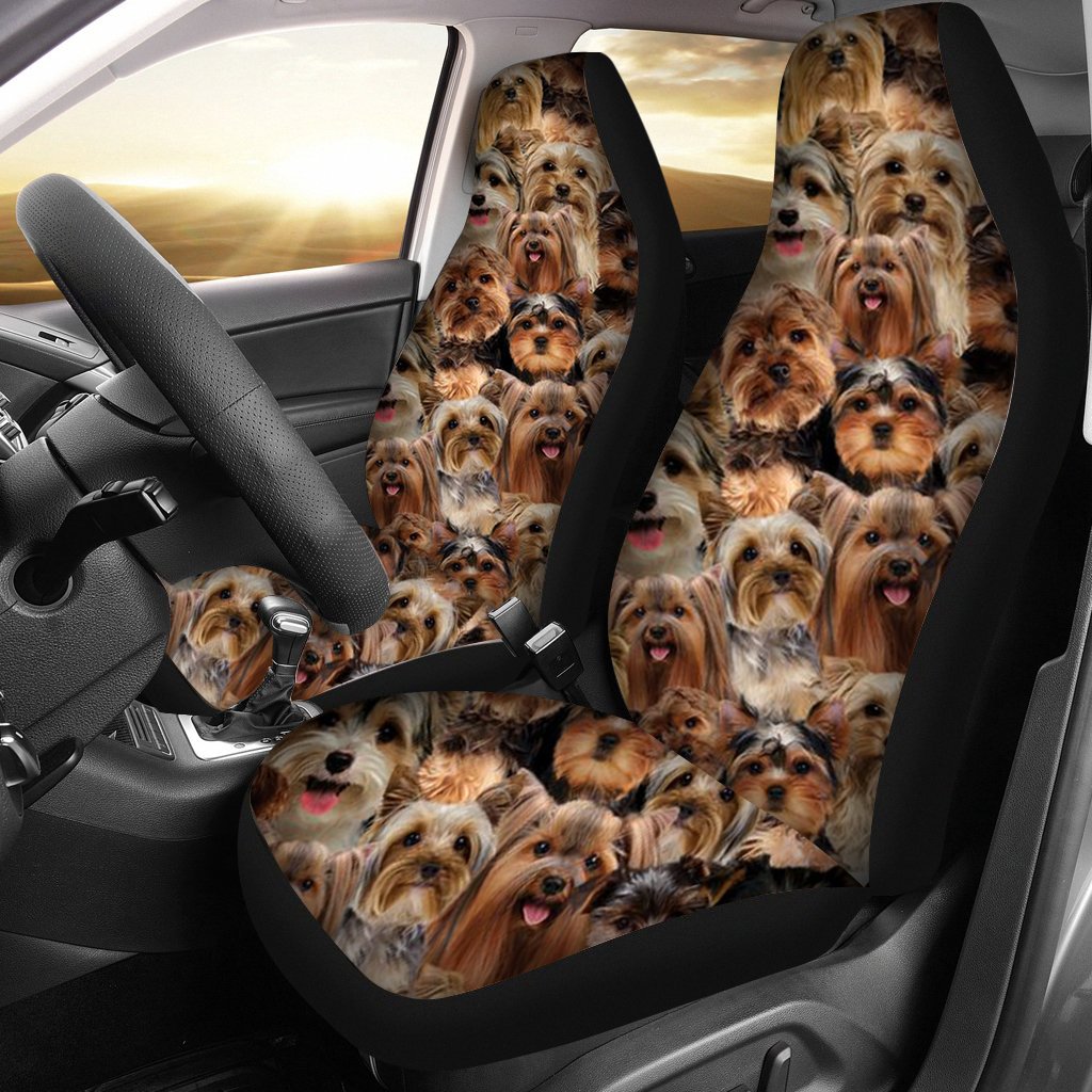A Bunch Of Yorkshire Terriers Car Seat Cover