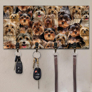 A Bunch Of Yorkshire Terriers Key Hanger