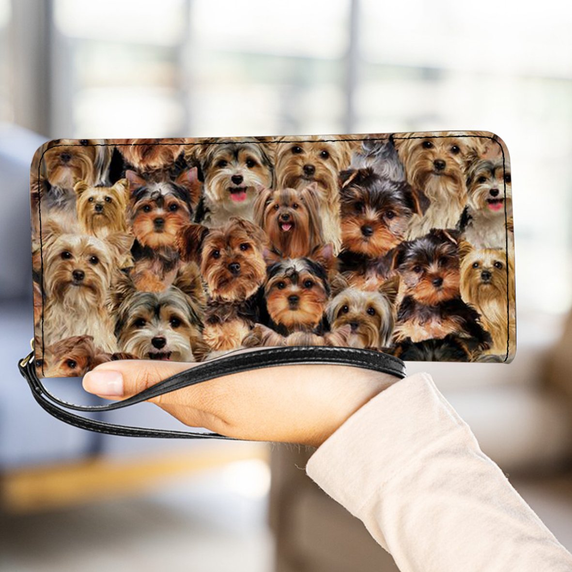 A Bunch Of Yorkshire Terriers Clutch Purse
