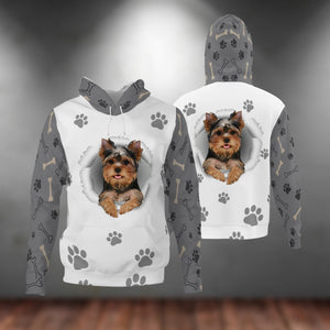 Yorkshire Terrier 2-Paw Dog Unisex Hoodie