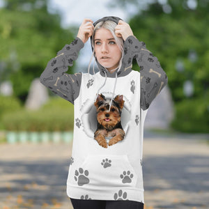 Yorkshire Terrier 2-Paw Dog Unisex Hoodie