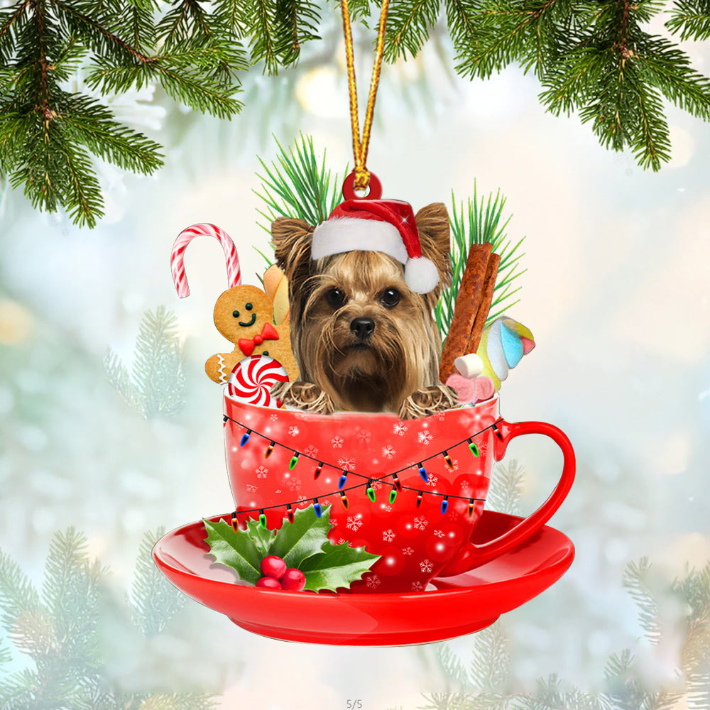 Yorkshire In Cup Merry Christmas Ornament
