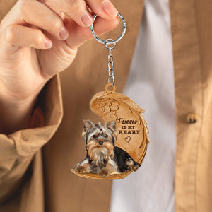 Yorkshire terrier Forever In My Heart Flat Acrylic Keychain