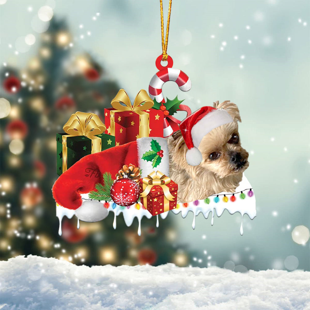 Yorkshire terrier Merry Christmas Hanging Ornament-0211