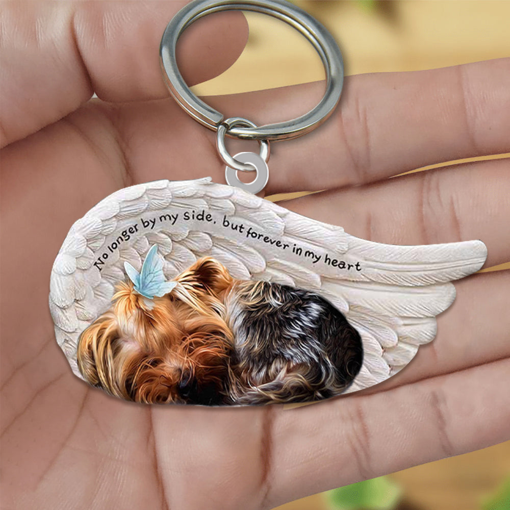 Yorkshire Terrier Sleeping Angel - Forever In My Heart Acrylic Keychain