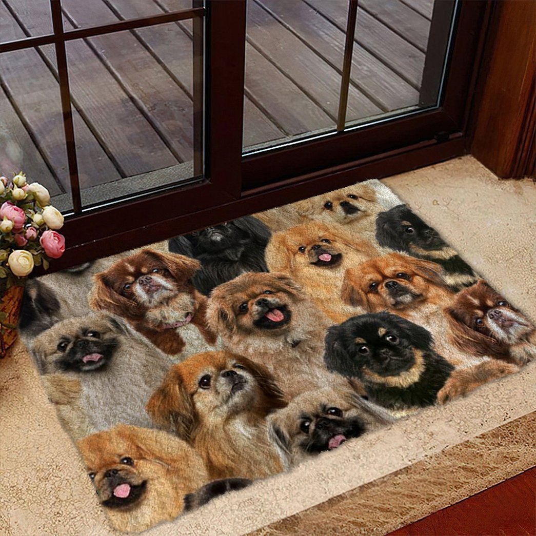 A Bunch Of  Pekingeses Doormat