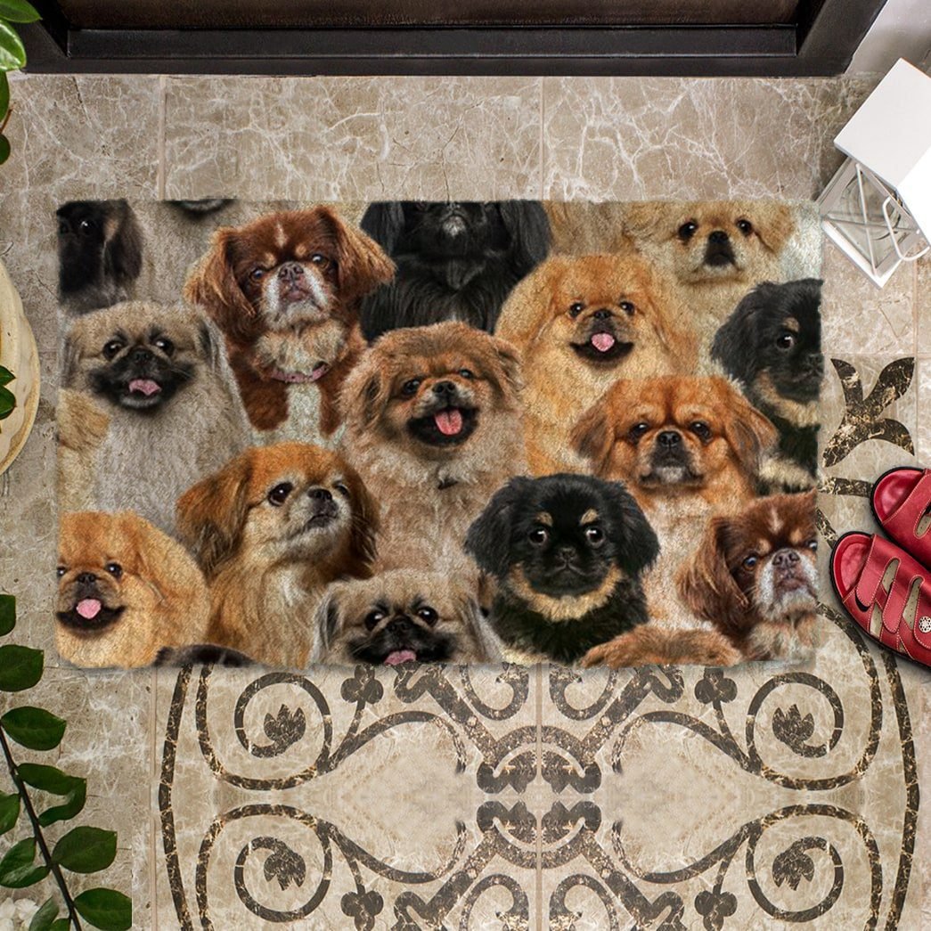 A Bunch Of  Pekingeses Doormat