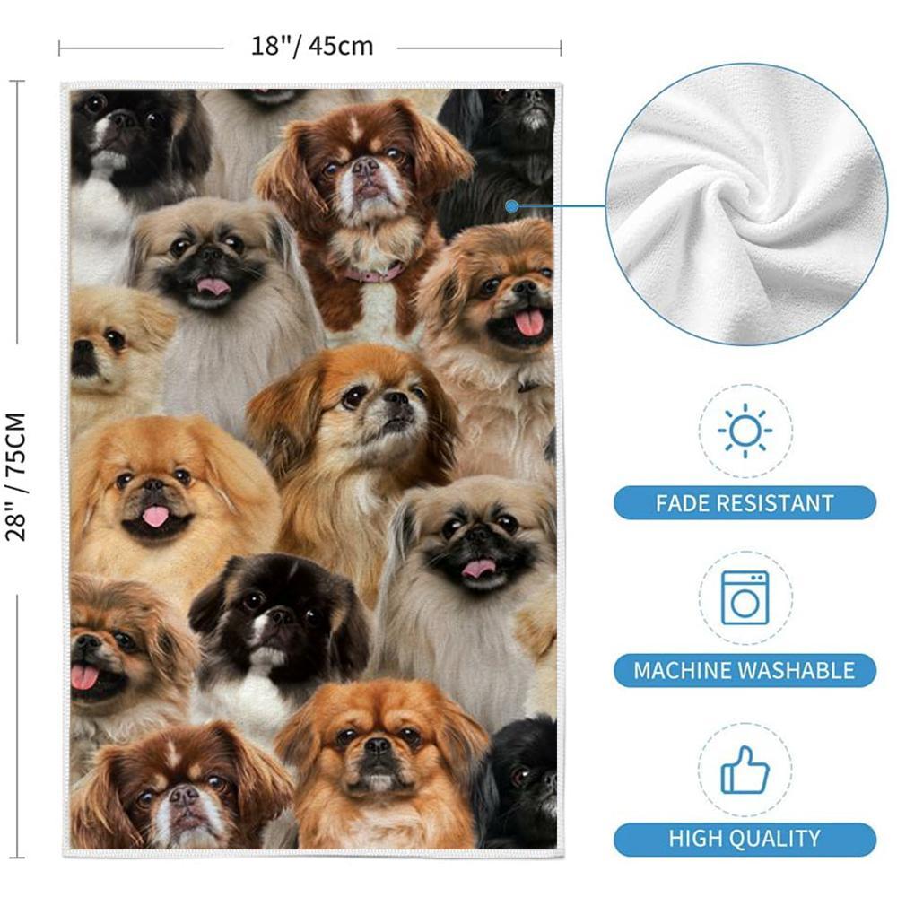 A Bunch Of Pekingeses Kitchen Towel