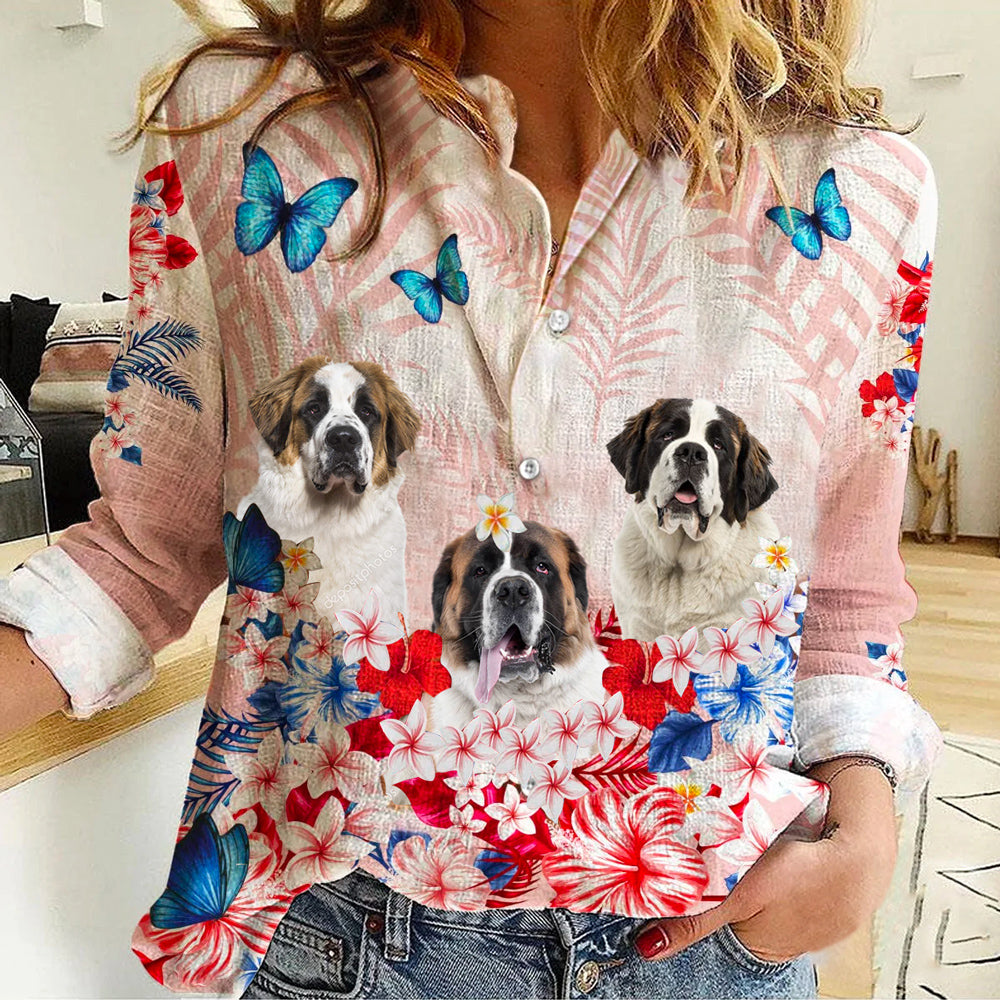Saint Bernard Tropical Floral Casual Shirt