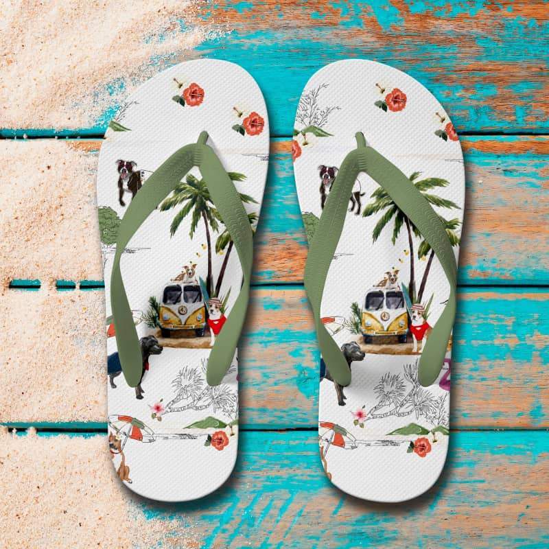 AMERICAN Staffordshire Terrier Flip Flops