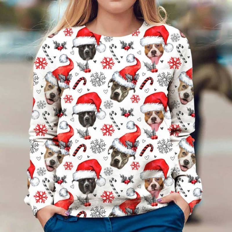 American Staffordshire Terrier - Xmas Decor - Premium Sweatshirt