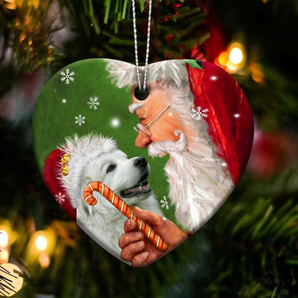 Great Pyrenees Dog happy heart gift for dog lover ornament