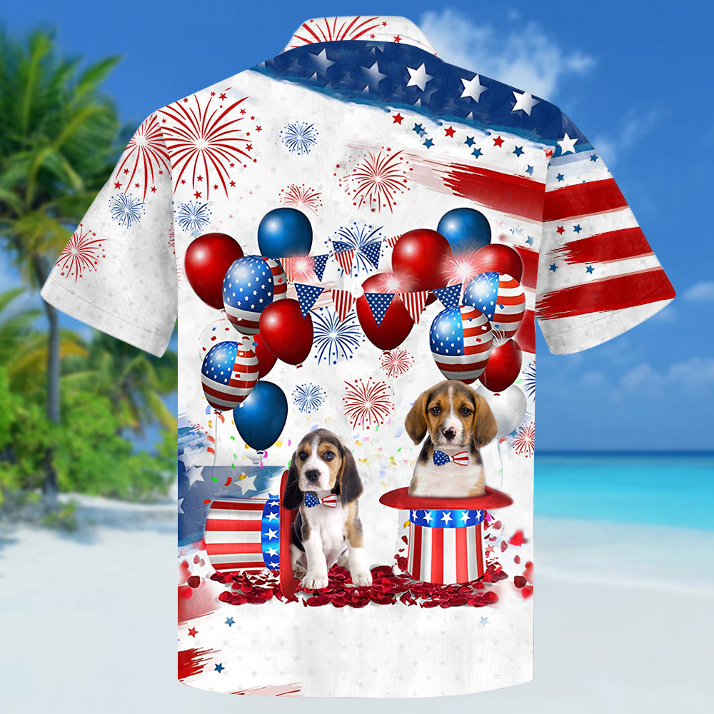 beagle Independence Day Hawaiian Shirt
