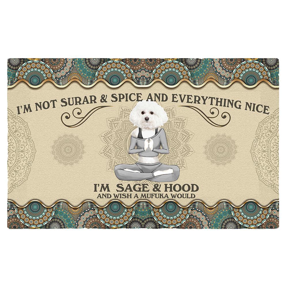 Wish A Mufuka Would-Bichon Frise Doormat