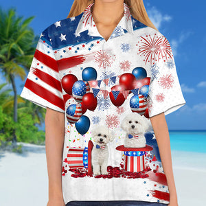 bichon frise Independence Day Hawaiian Shirt