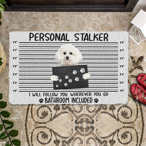 bichon frise Personal Stalker Doormat