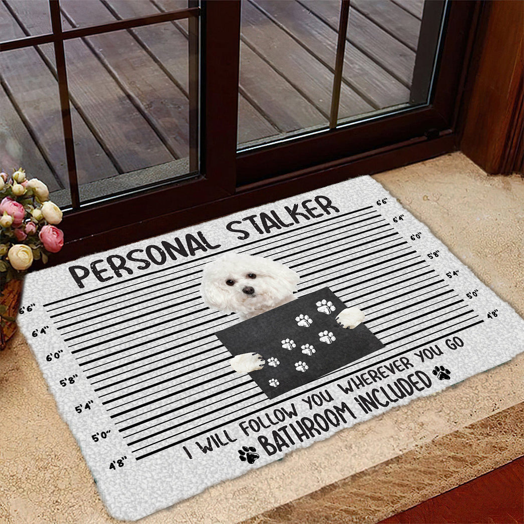 bichon frise Personal Stalker Doormat