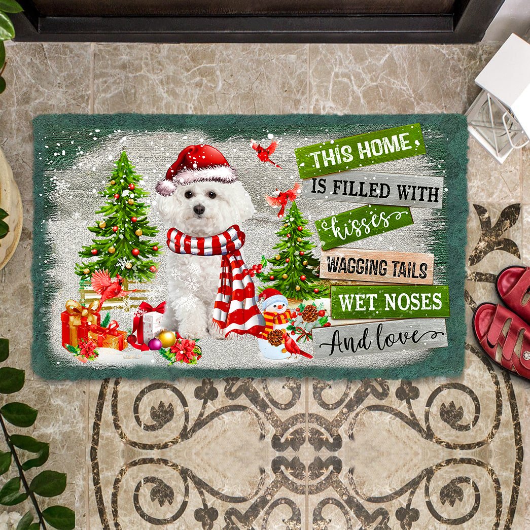 This Home Is Filled With Kisses/Bichon Frise Doormat
