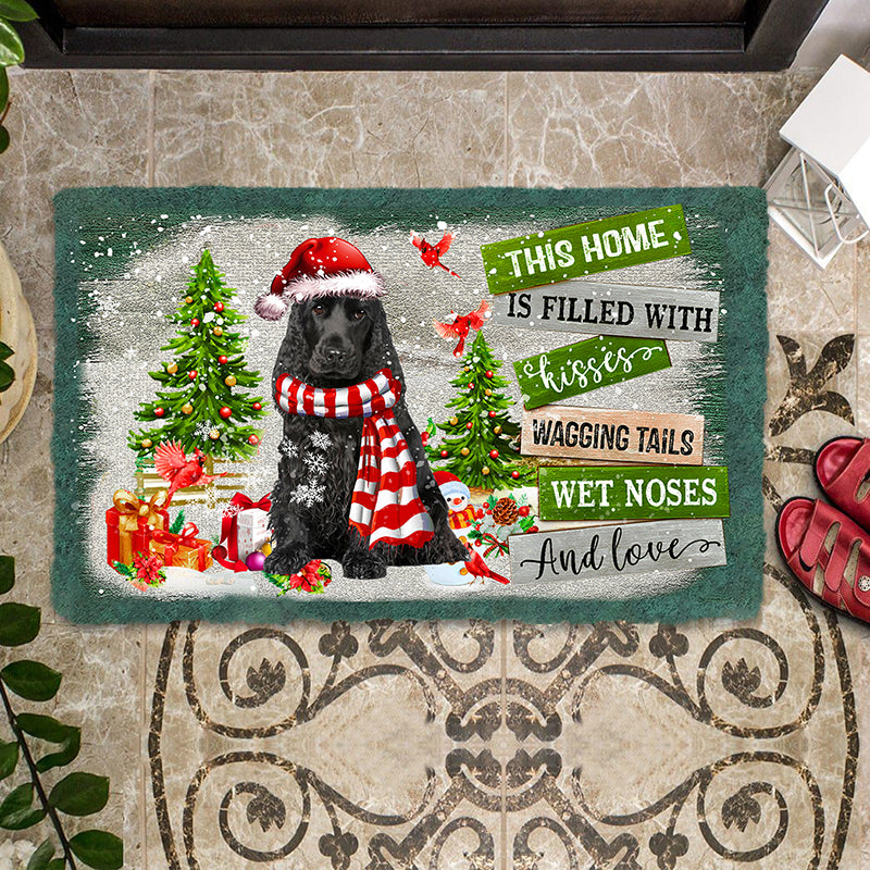 This Home Is Filled With Kisses/Black Cocker Spaniel Doormat