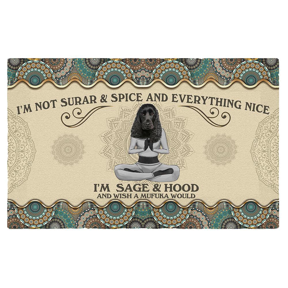 Wish A Mufuka Would-Black Cocker Spaniel Doormat