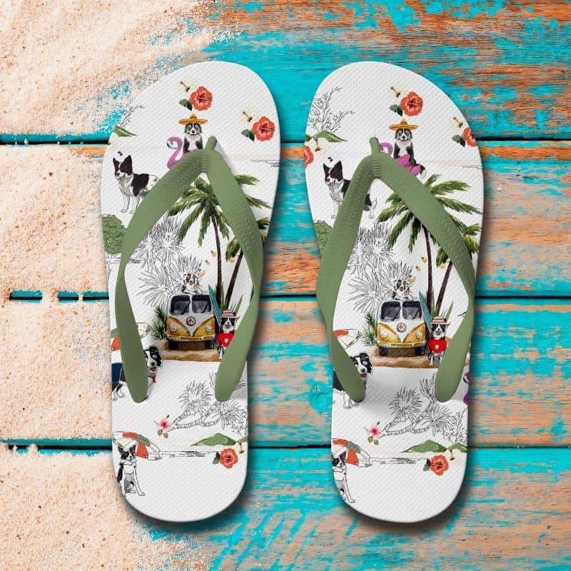 BORDER COLLIE Flip Flops