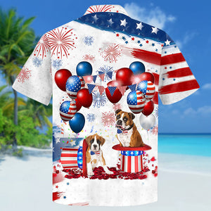 boxer Independence Day Hawaiian Shirt