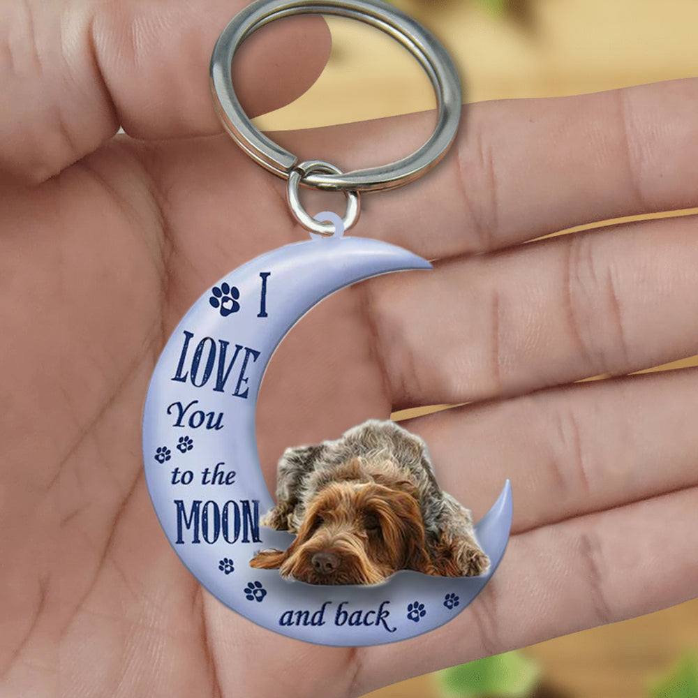 brownroan x1  I Love You To The Moon And Back Flat Acrylic Keychain