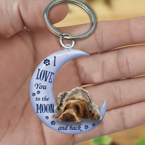 brownroan x1  I Love You To The Moon And Back Flat Acrylic Keychain