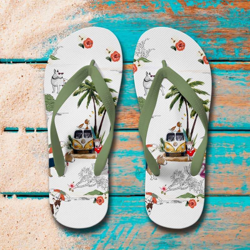 Bull Terrier Flip Flops