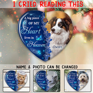 The Hardest Goodbye - Personalized Custom Heart Ceramic Christmas Ornament