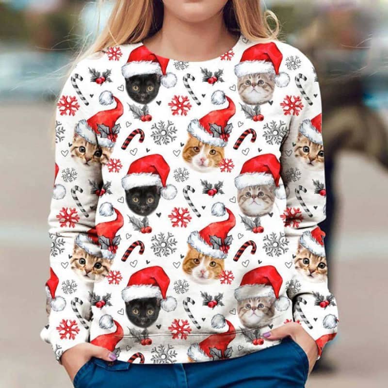 Cat - Xmas Decor - Premium Sweatshirt