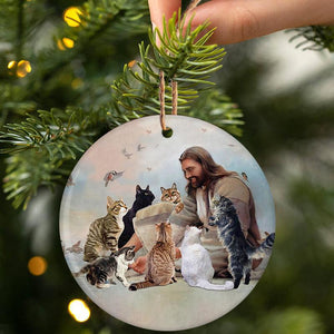 God Surrounded By Cats Porcelain/Ceramic Ornament