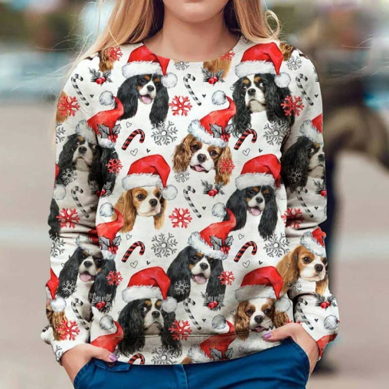 Cavalier King Charles Spaniel - Xmas Decor - Premium Sweatshirt