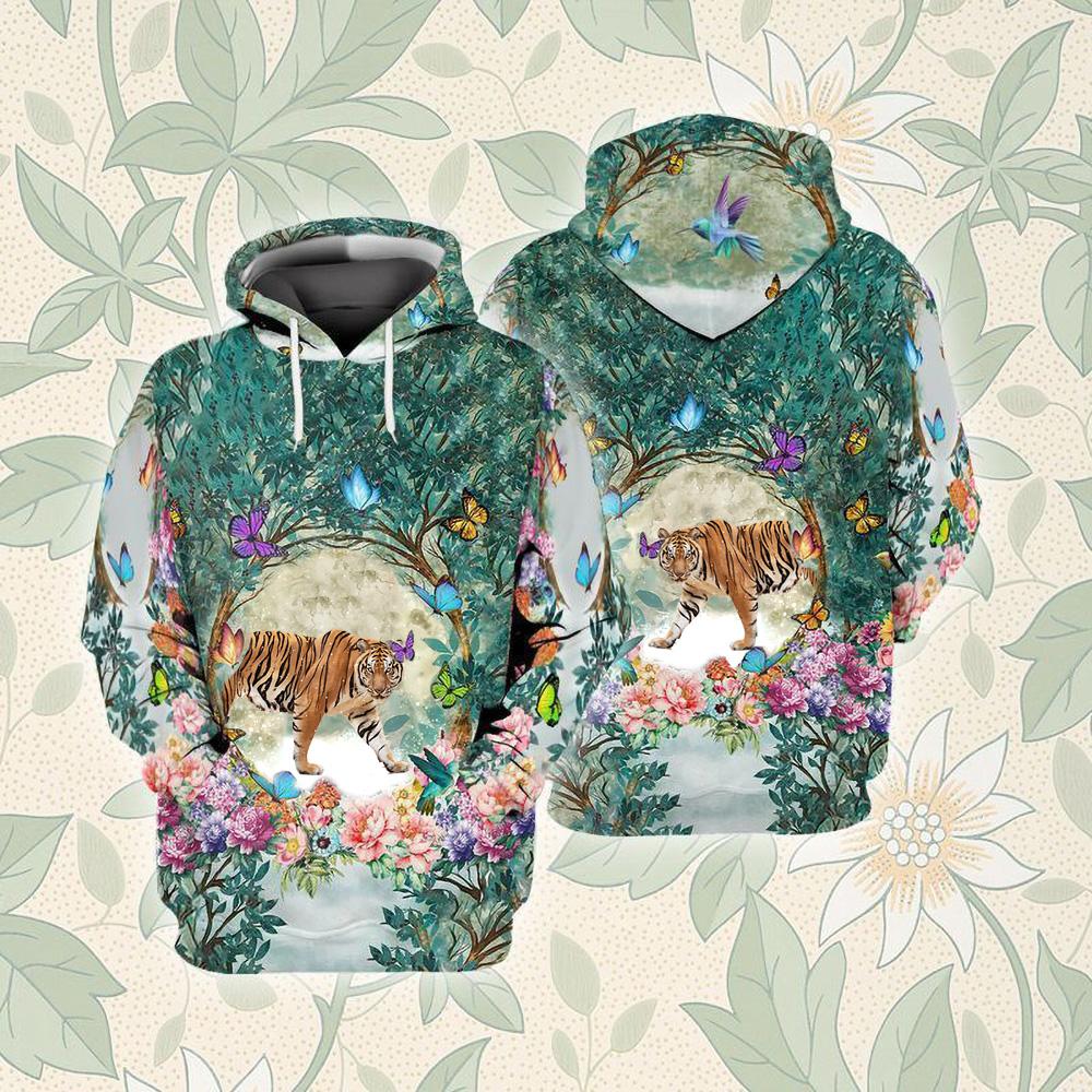 Tiger Among Forest Unisex Hoodie
