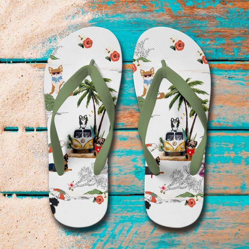 CHIHUAHUA LONGHAIR Flip Flops