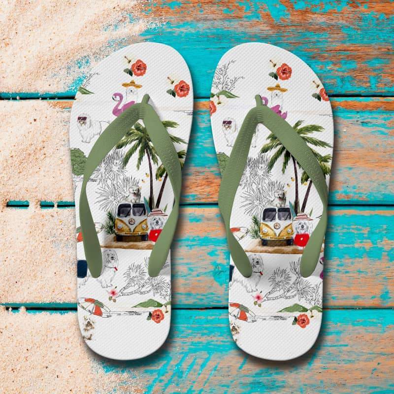 COTON DE TULEAR Flip Flops