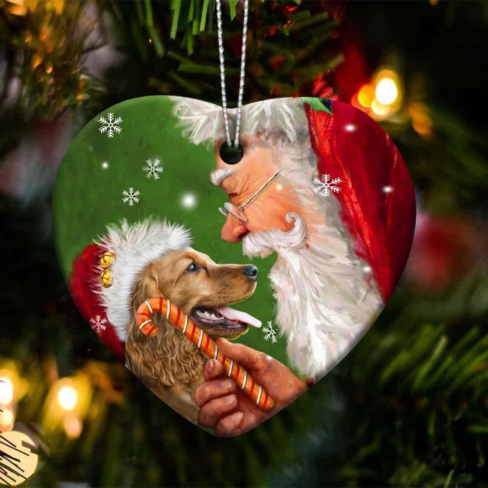 Cocker Spaniel happy heart gift for dog lover ornament