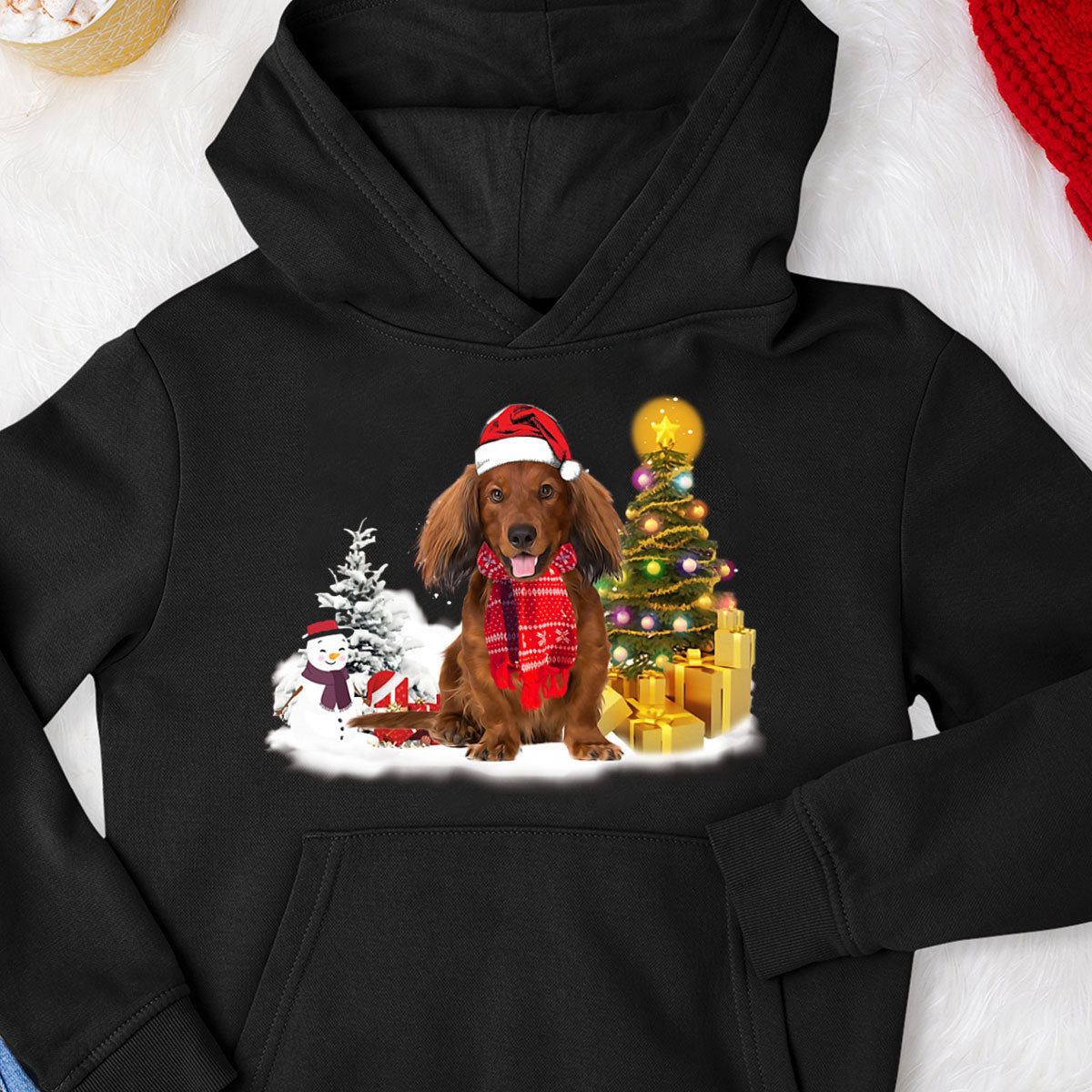 Unisex Merry Christmas dachshund Hoodie