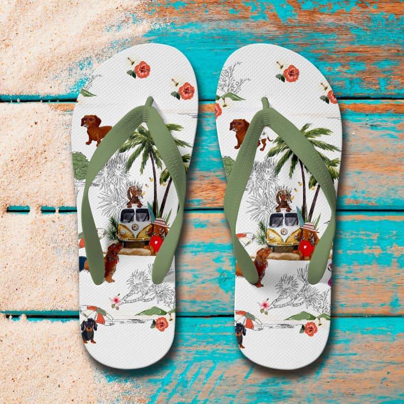 Dachshund Flip Flops