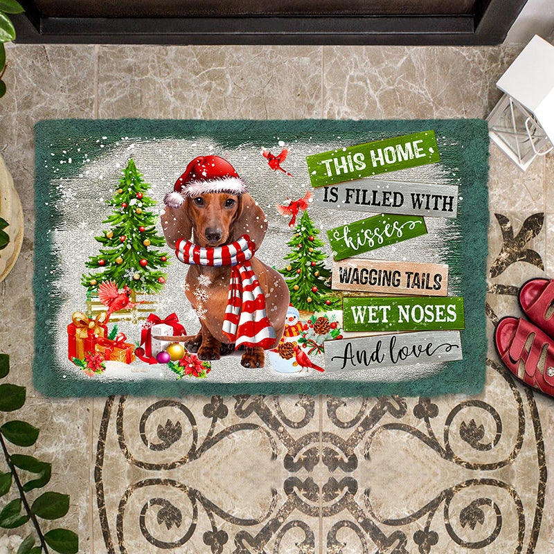 This Home Is Filled With Kisses/Dachshund02 Doormat