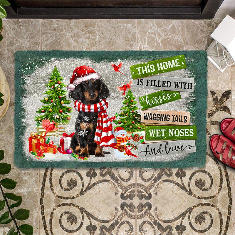 This Home Is Filled With Kisses/Dachshund Doormat