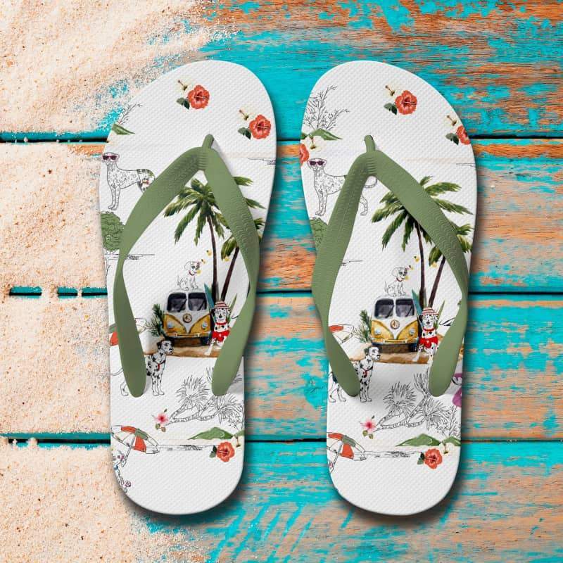 Dalmatian Flip Flops