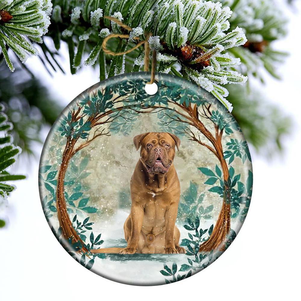 De Bordeaux Among Forest Porcelain/Ceramic Ornament