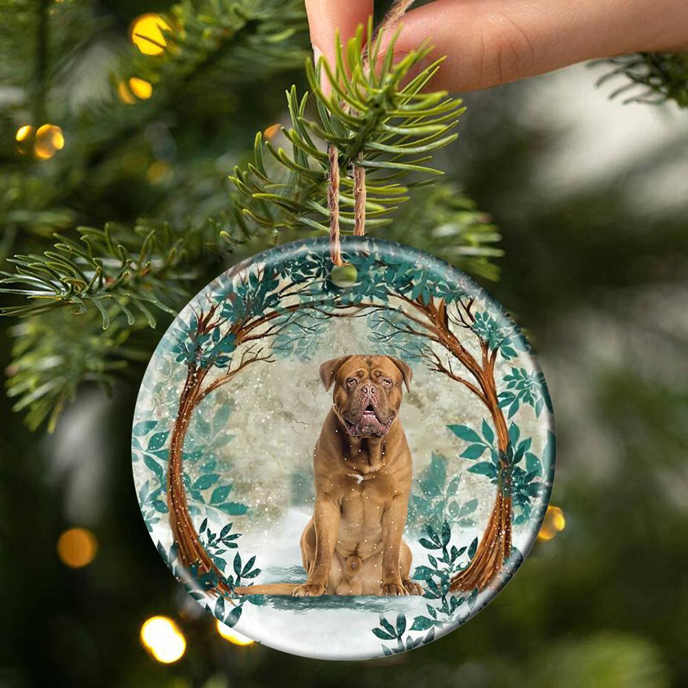 De Bordeaux Among Forest Porcelain/Ceramic Ornament