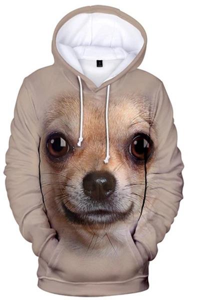Unisex 3D Graphic Hoodies Animals Dogs Chihuahua Cute