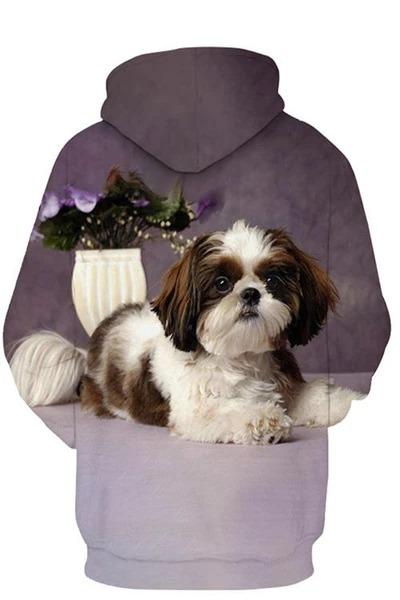 Unisex 3D Graphic Hoodies Animals Dogs Shih Tzu Puppies