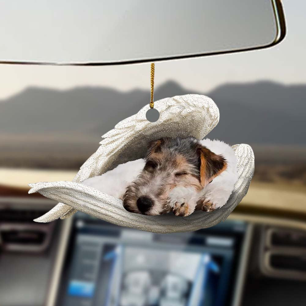 fox terrier Sleeping Angel Ornament Sleeping Angel Car Hanging Ornament