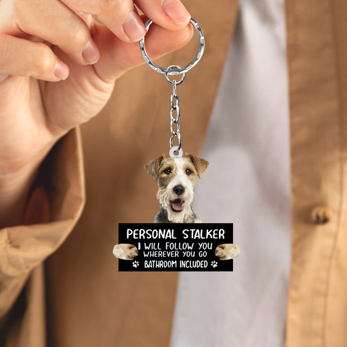 fox terrier Personal Stalker Acrylic Keychain